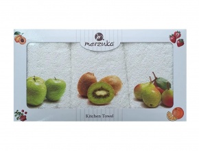 VLK 30x50 BASKILI 3'LÜ EL HAVLUSU